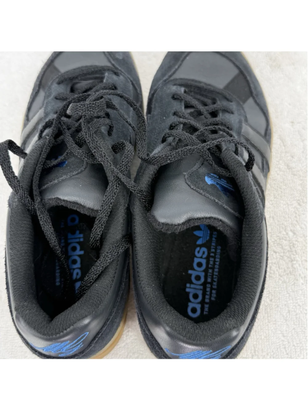 Adidas Aloha Super Mark Gonzales Black Gum Suede Shoes Black Carbon Bluebird 5.5